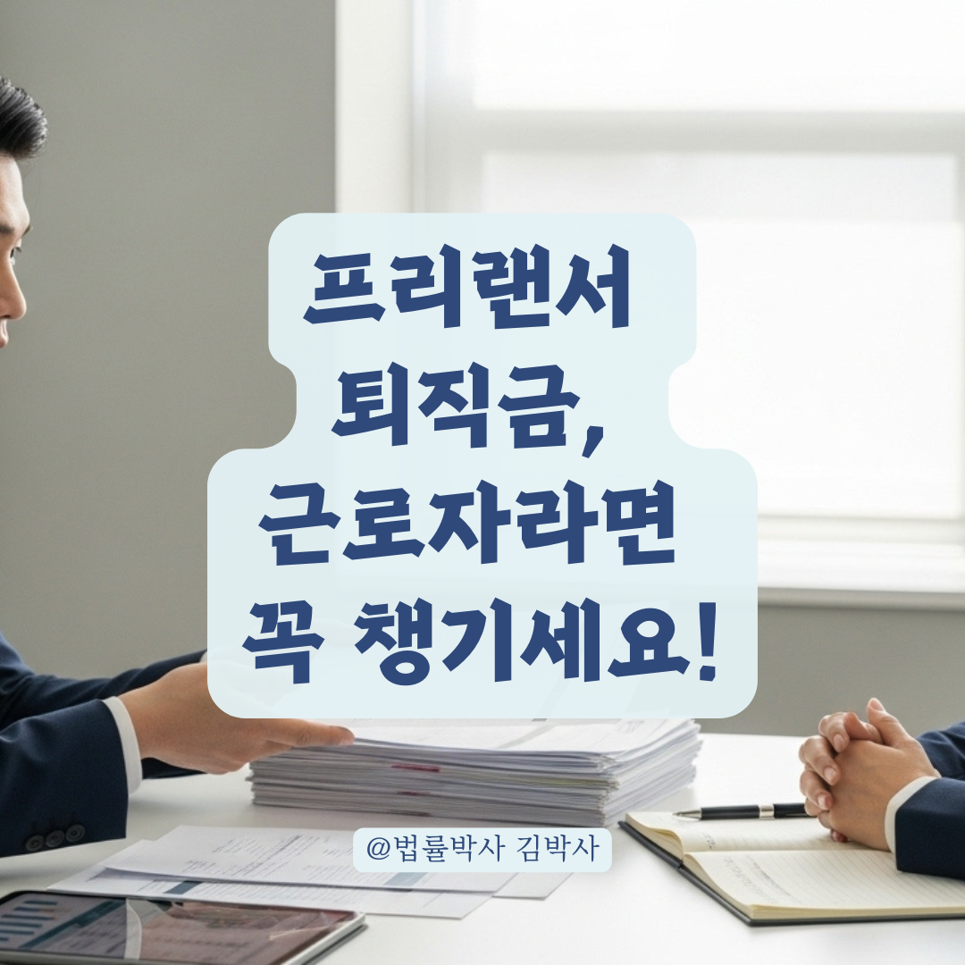 프리랜서라며 퇴직금 미지급? 프리랜서 근로자를 위한 법적 대응 가이드.