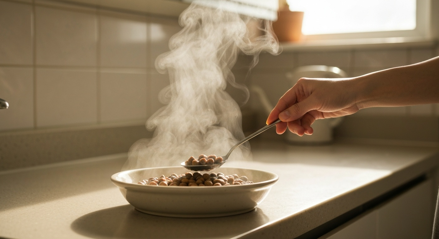 따뜻한 습식사료 준비