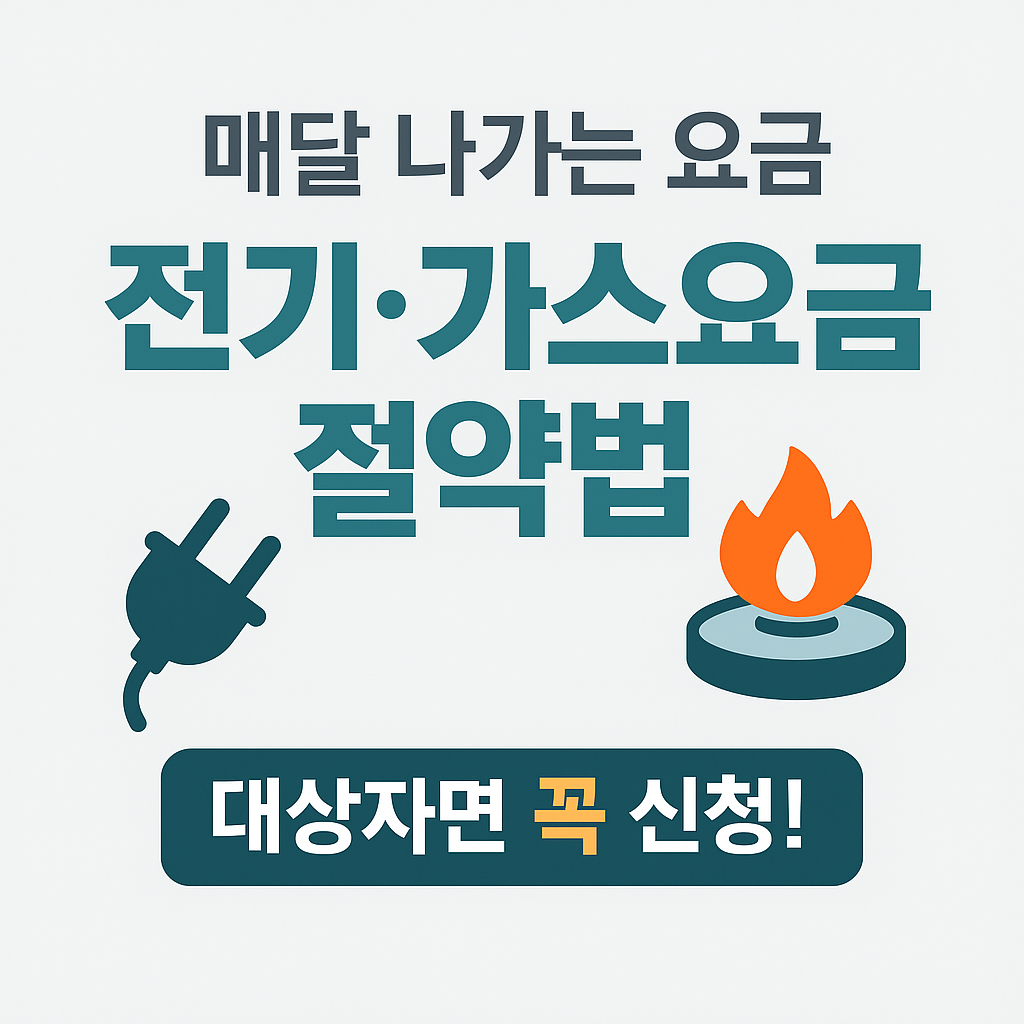 [9편] 생활복지 시리즈 - 전기·가스요금 감면제도 총정리 🔌🔥