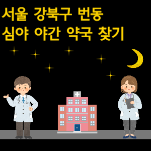 서울 강북구 번동 심야 야간 24시 약국 찾기