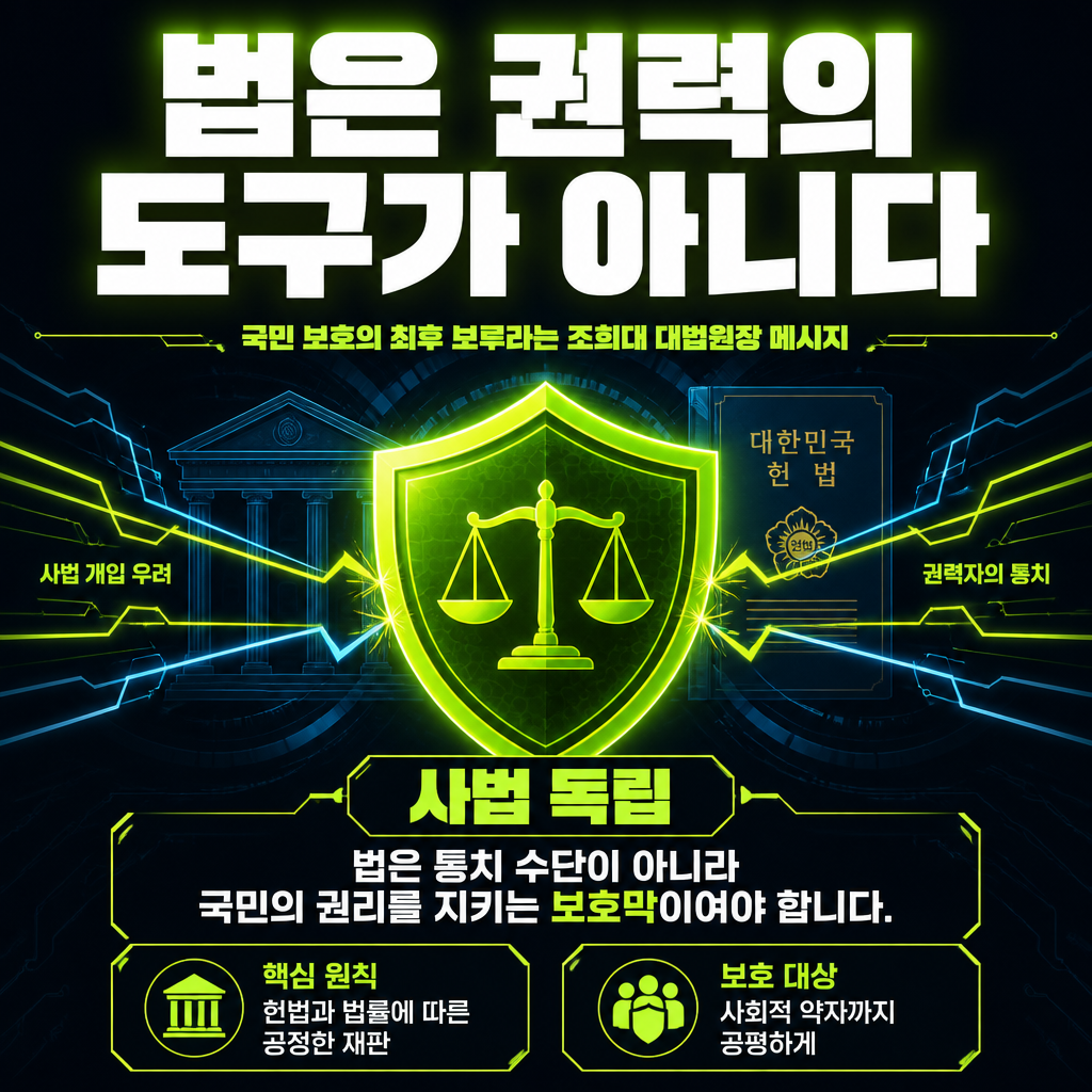 법은 권력의 도구가 아니다