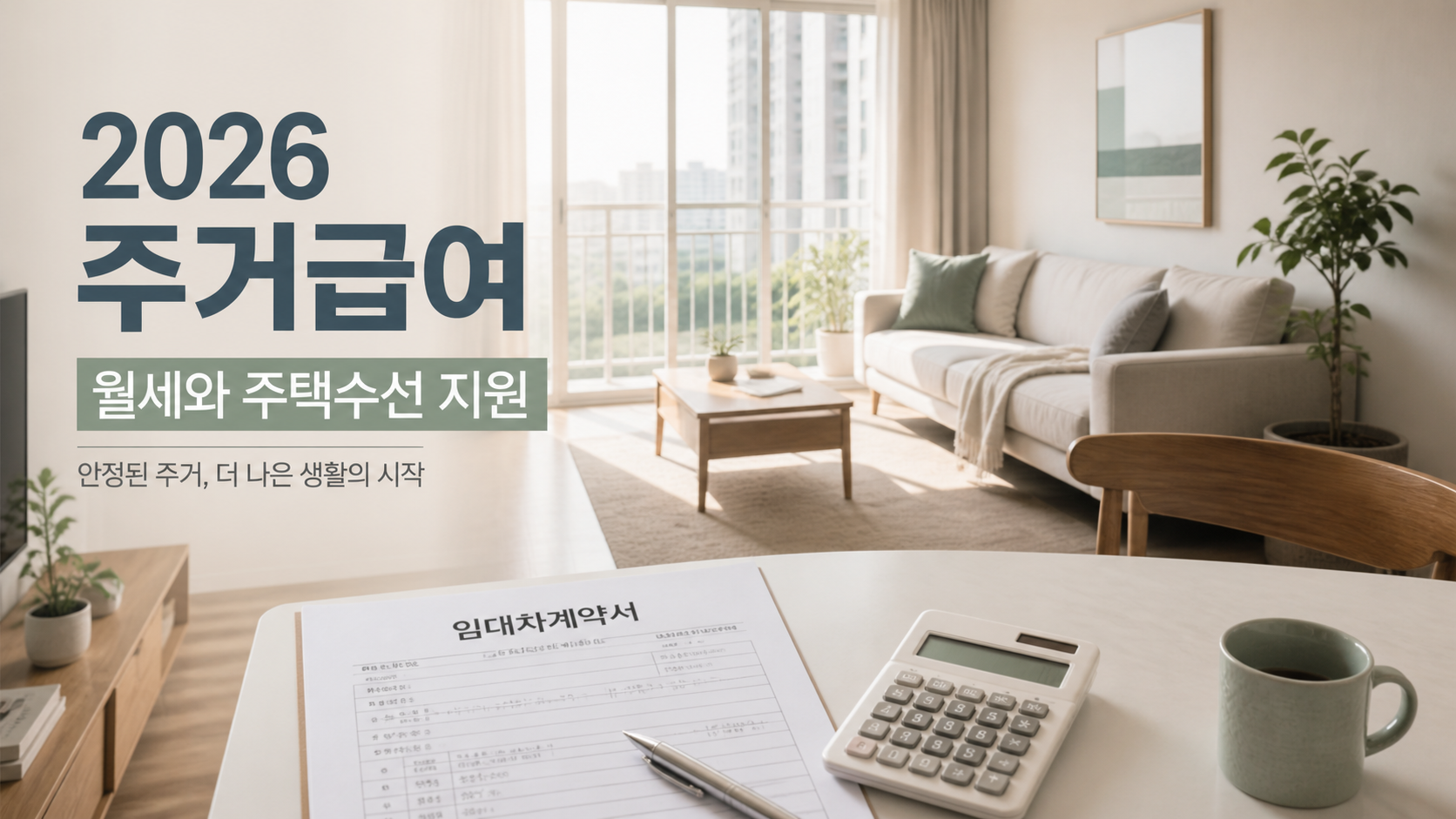 2026 주거급여 소득기준과 기준임대료