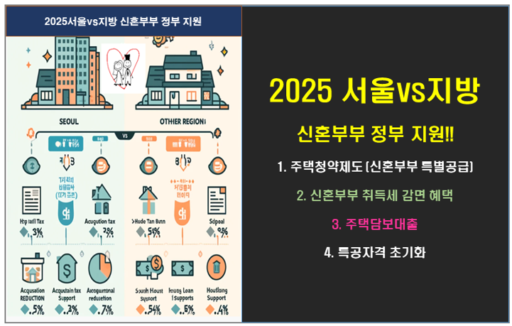 2025 서울 vs 지방 신혼부부 정부 지원, 특공자격 초기화!!