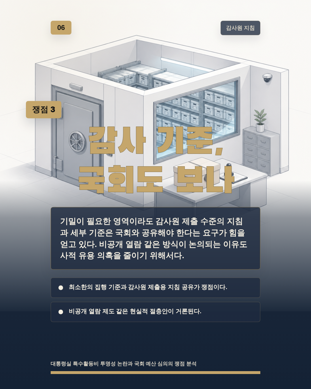 감사 기준, 국회도 보나