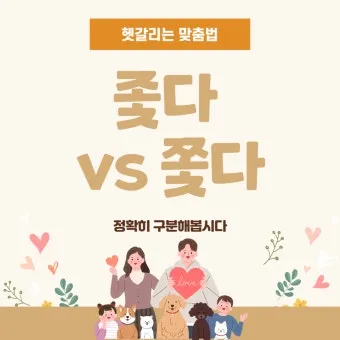 좇다 쫓다 맞춤법 맞는 표현 예문_16