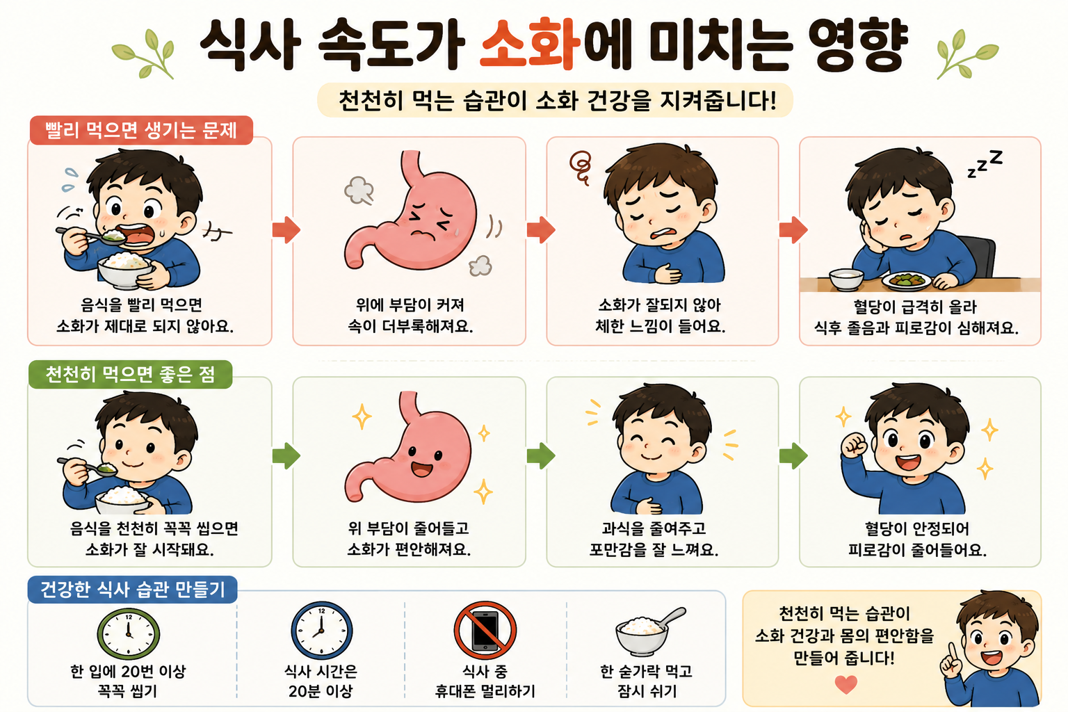 식사 속도가 소화에 미치는 영향