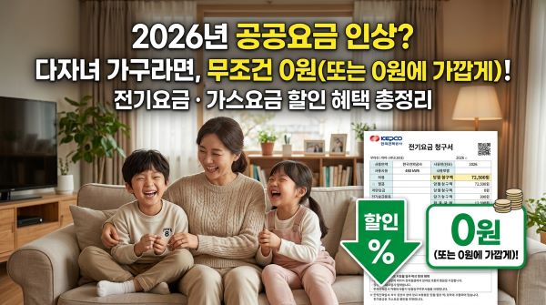 다자녀 가구 전기요금 감면혜택