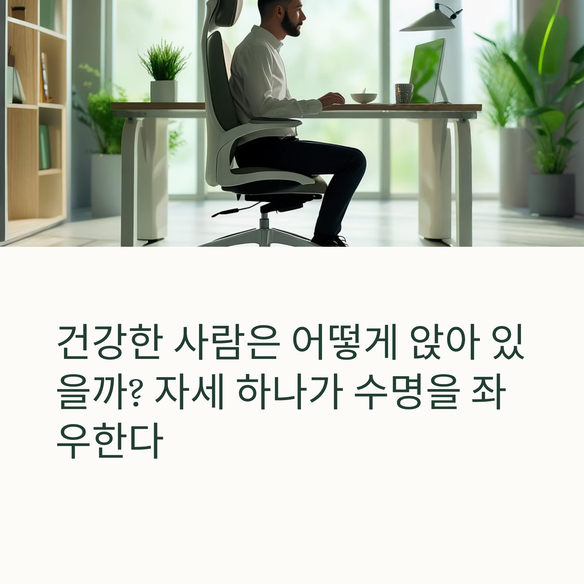 자세 하나가 수명을 좌우한다