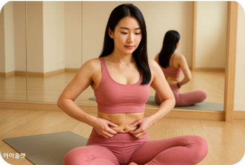 복부 꼬집기 (Ab Pinch Massage)