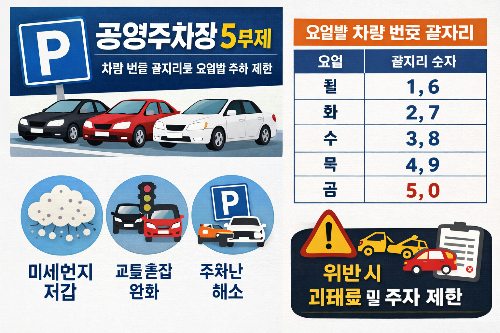 공영주차장 5부제란? 운영 방식부터 적용 기준까지 완벽 정리