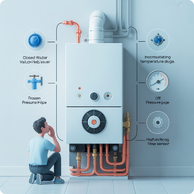 보일러 온수가 나오지 않을때 원인과 간단한 자가 조치방법 이미지