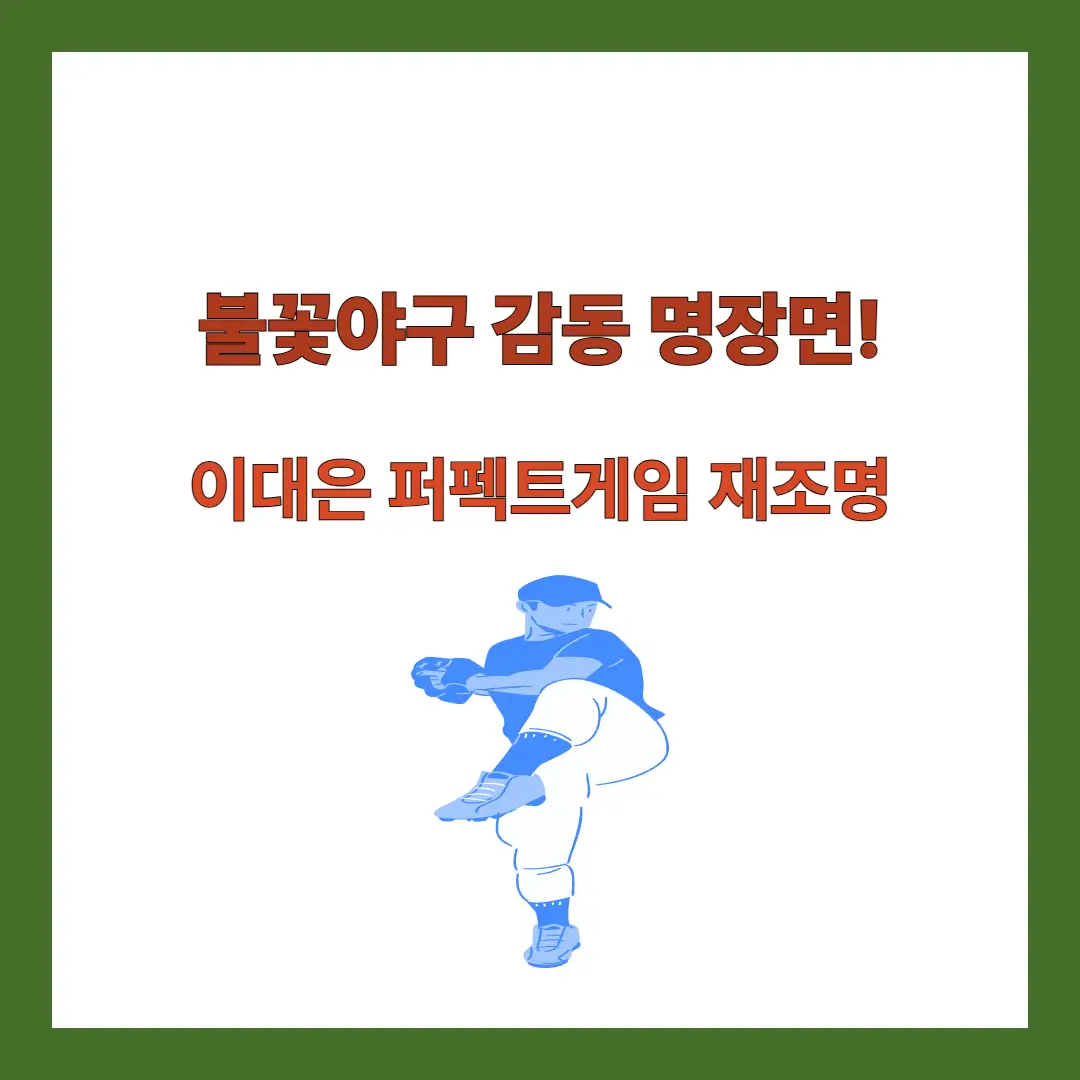 불꽃야구-이대은-퍼펙트게임