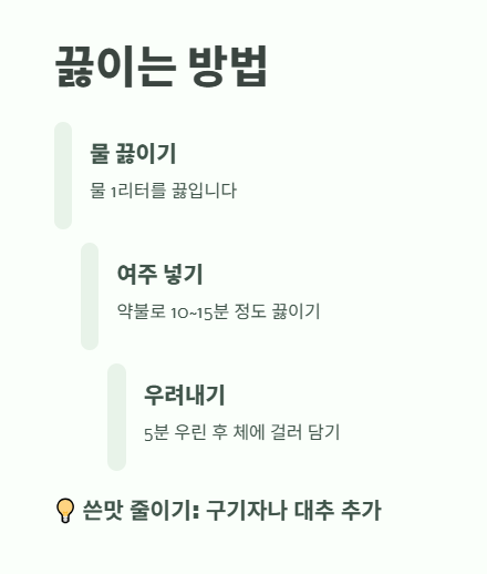여주차 끓이는법