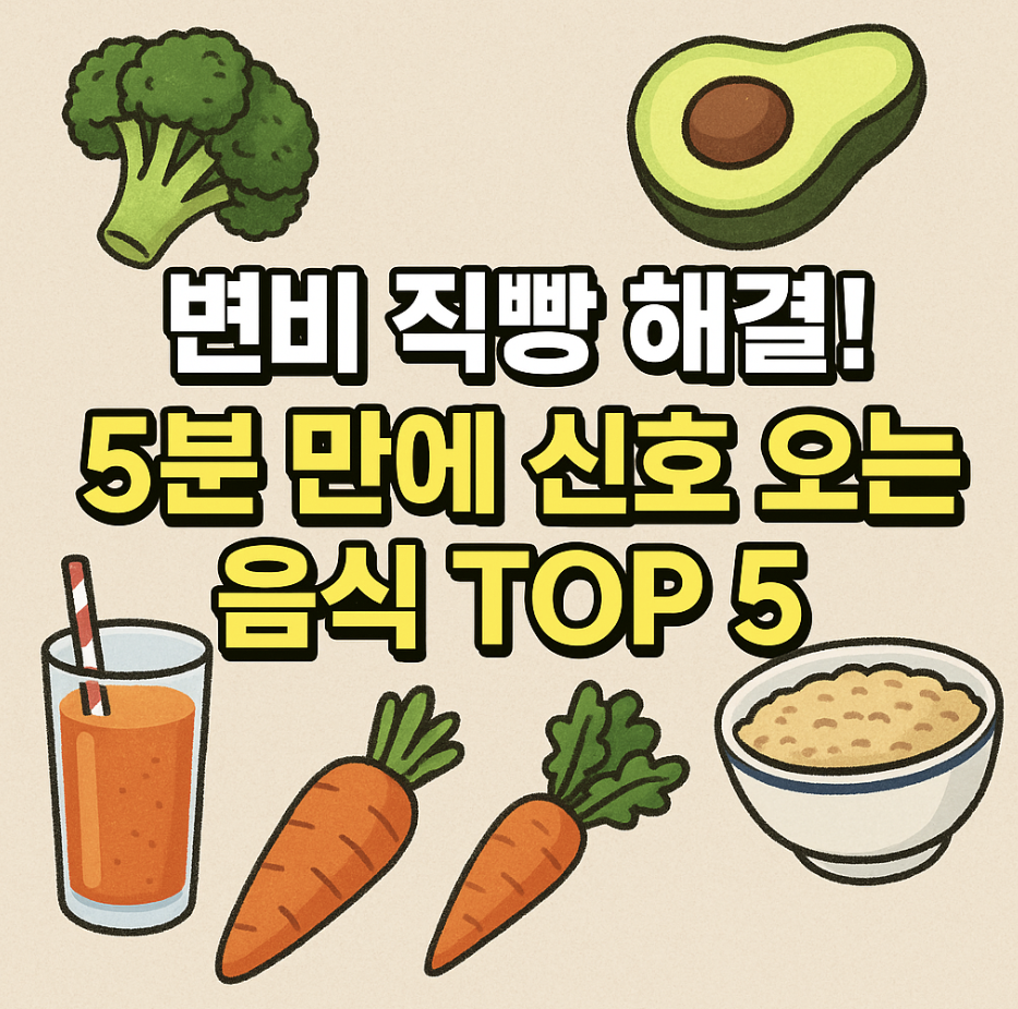 변비 직빵 해결! 5분 만에 신호 오는 음식 TOP 5