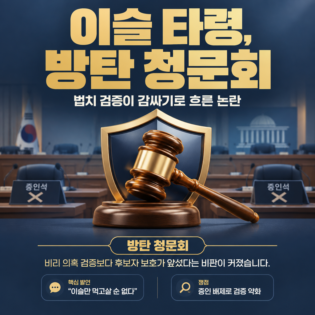 이슬 타령, 방탄 청문회