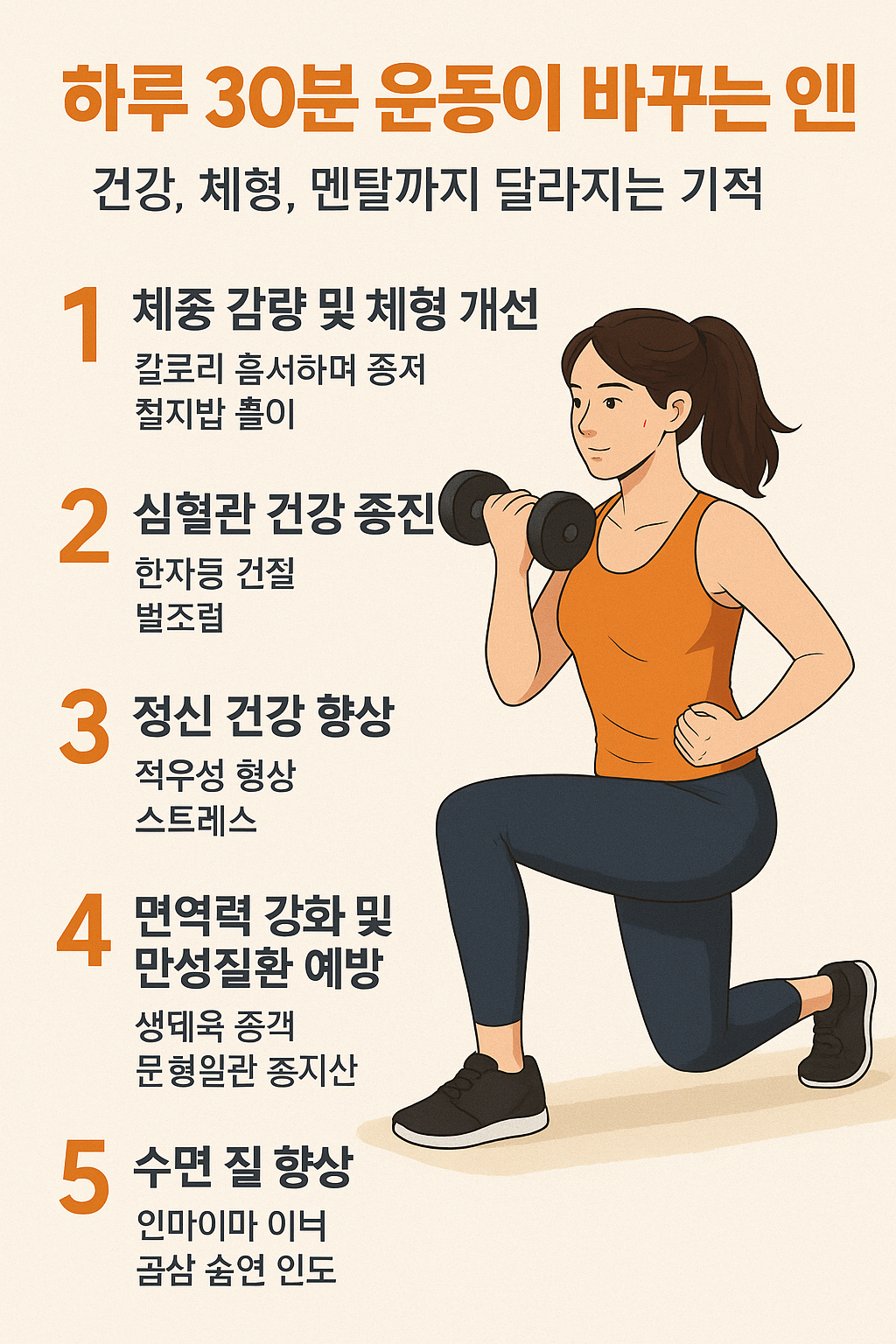 하루 30분 운동이 바꾸는 인생: 건강, 체형, 멘탈까지 달라지는 기적