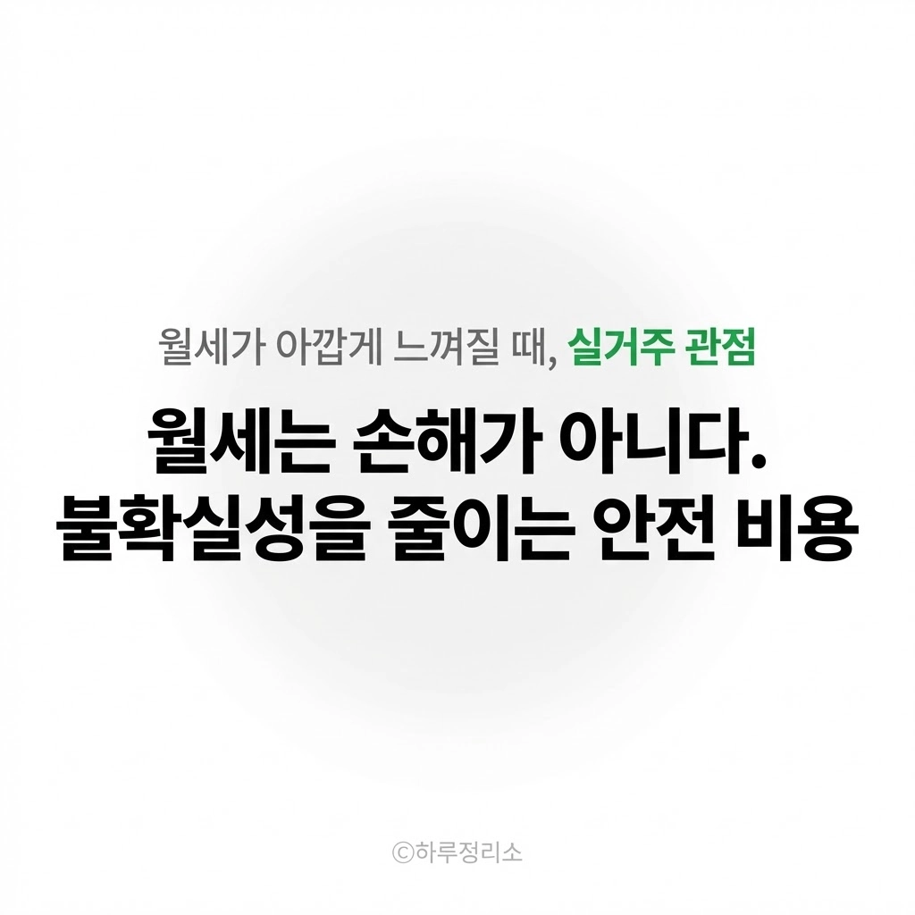 월세가 아깝게 느껴져도, 전세보다 나을 때가 있습니다