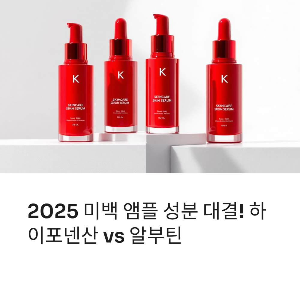 미백 앰플 성분 전쟁! 하이포넨산 vs 알부틴