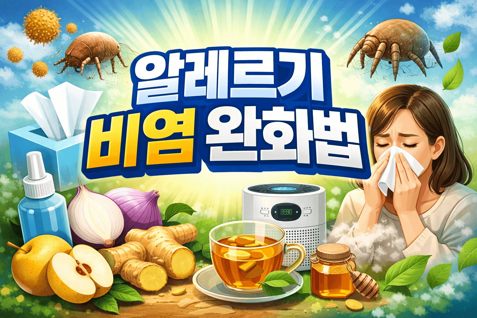 알레르기 비염 완화법 총정리|봄·환절기 코막힘 잡는 자연치료법