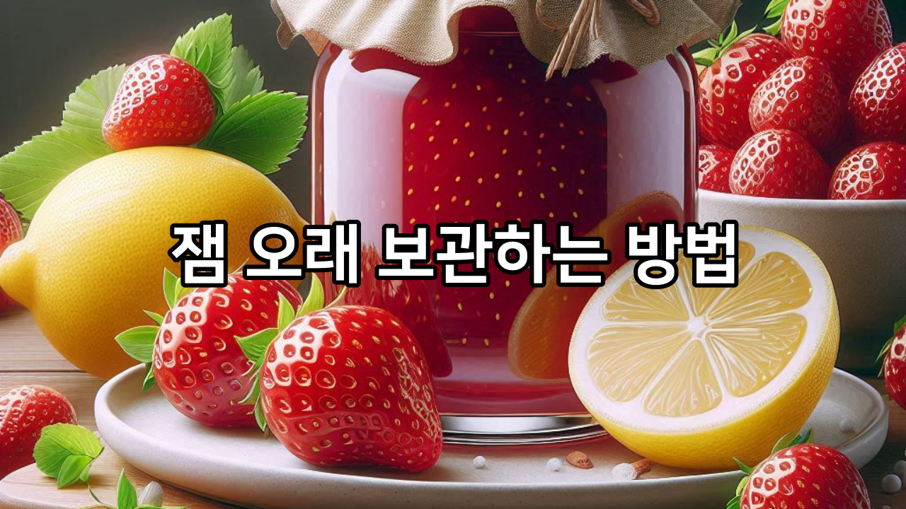 잼 오래 보관하는 방법 + 레몬즙이 잼을 오래가게 하는 이유