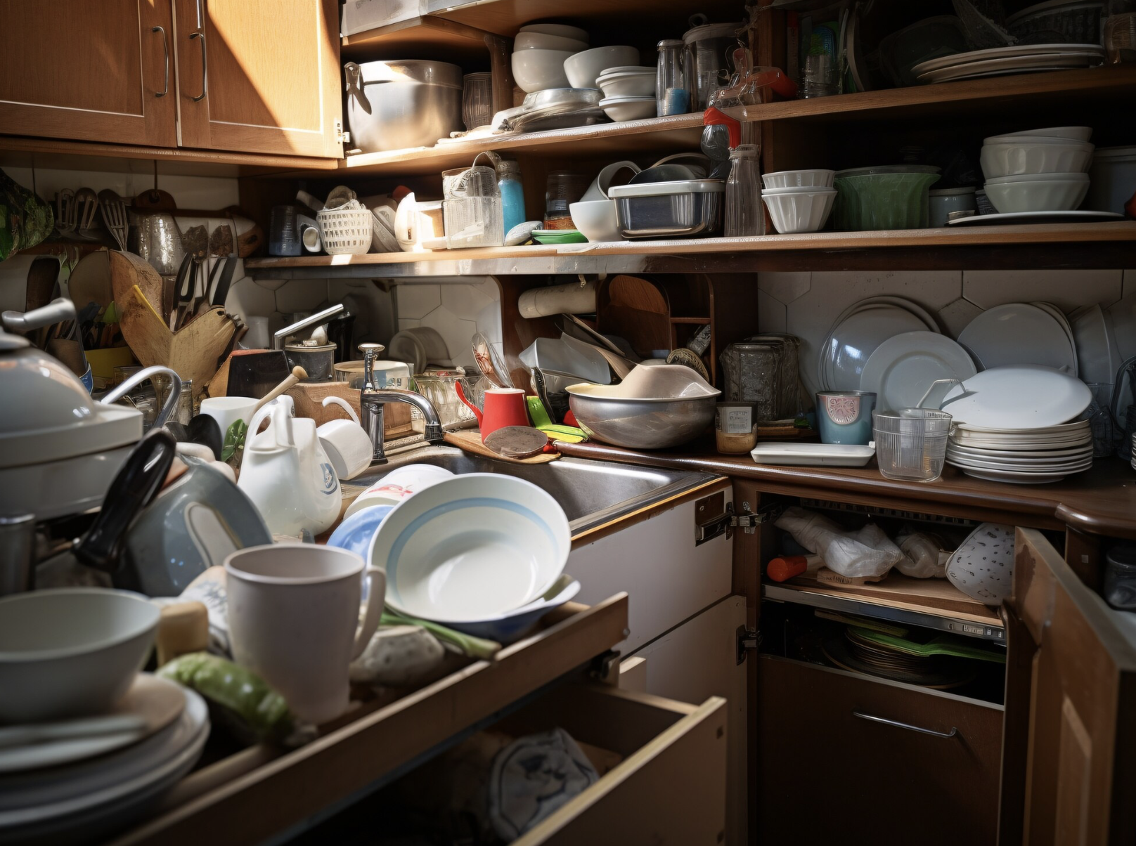 좁은 주방 루틴 청소