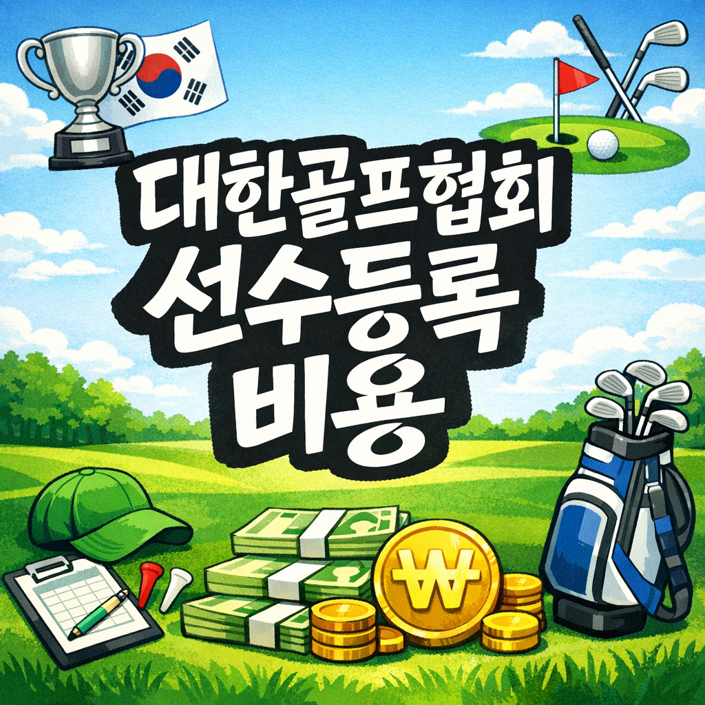 대한골프협회 선수등록 비용 총정리 (연간 얼마 들까?)