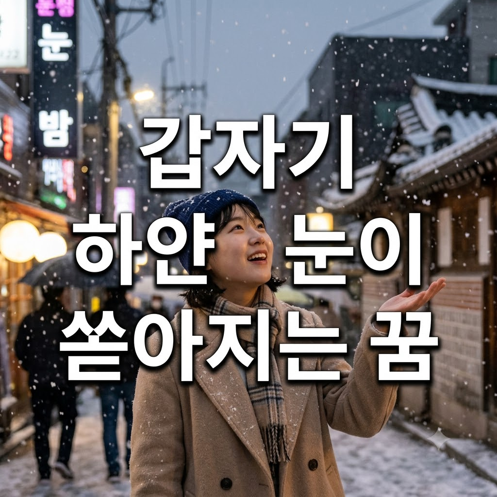 갑자기 하얀 눈이 쏟아지는 꿈
