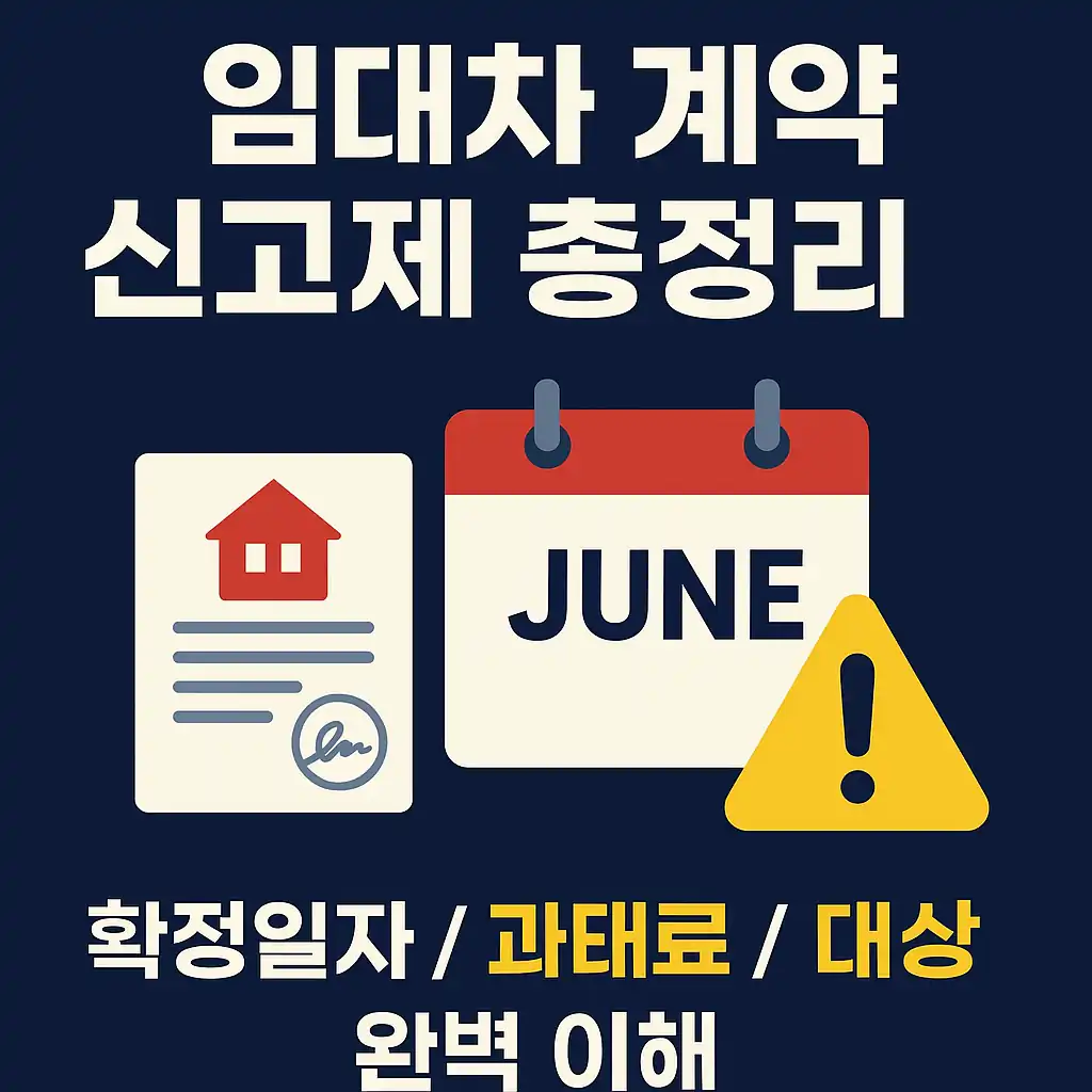 2025년 6월 임대차 계약 신고제 총정리: 확정일자, 과태료, 대상 완벽 이해