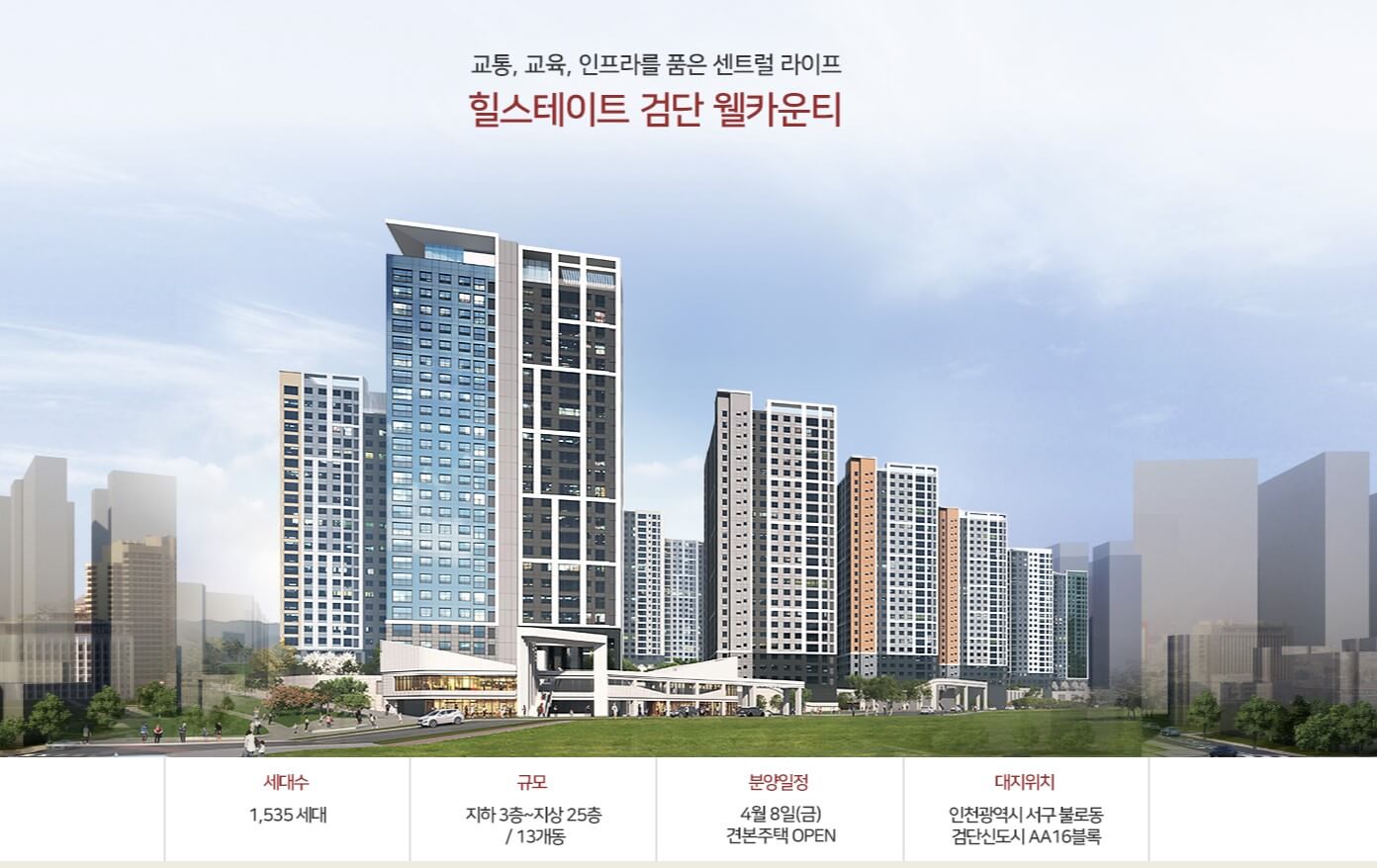 힐스테이트 검단 웰카운티 조감도