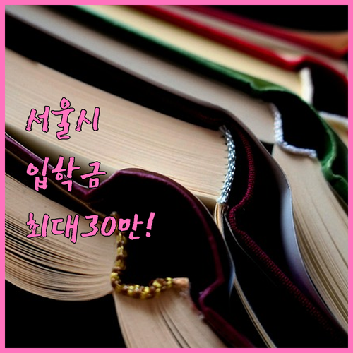 서울시 입학준비금 지원 대상 금액 신..