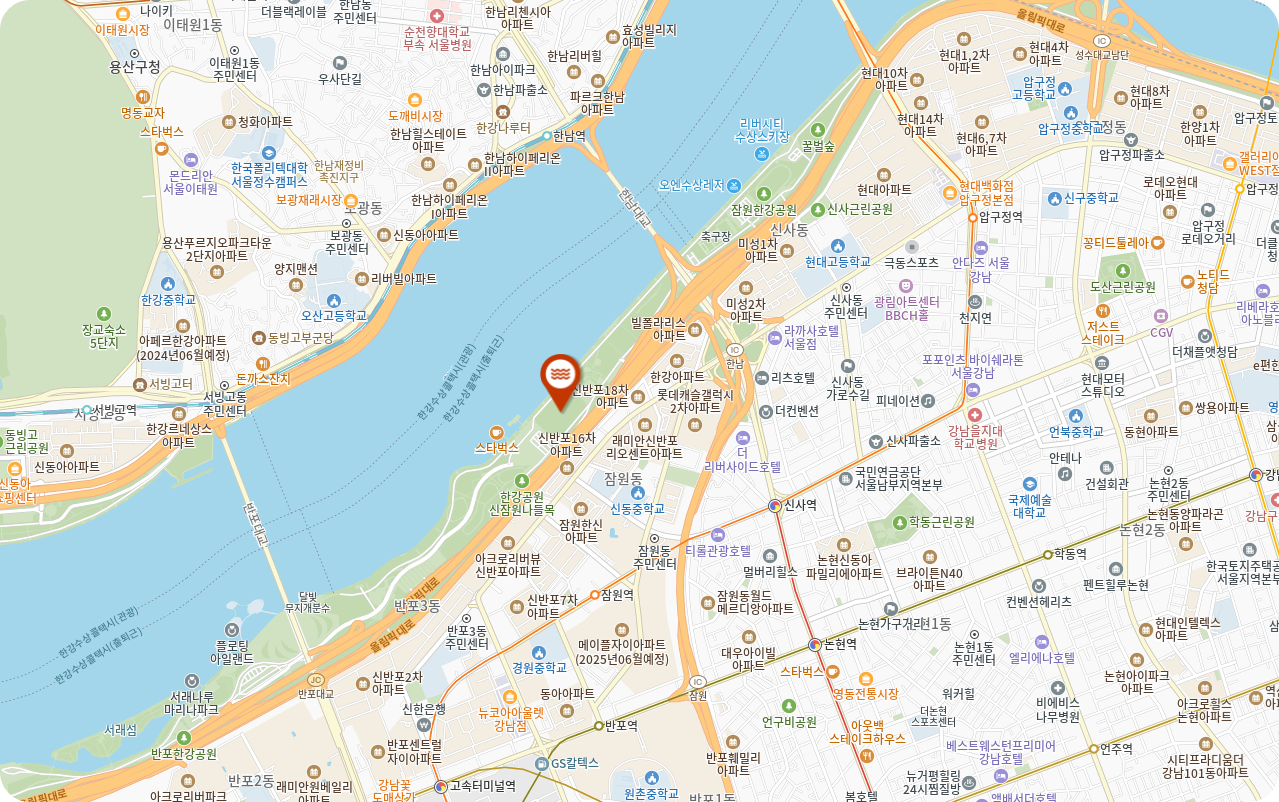 잠원수영장 지도