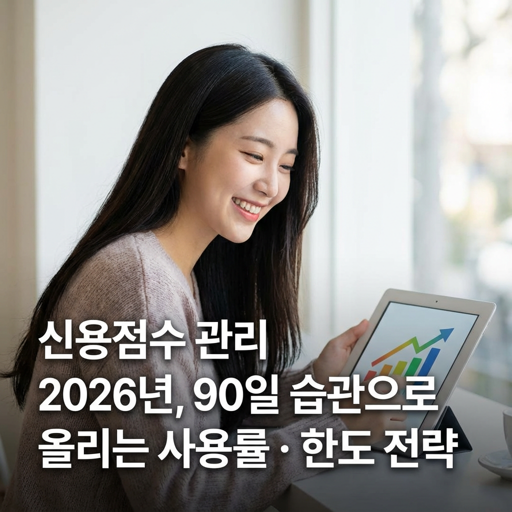 신용점수 관리 2026년 | 90일 습관으로 올리는 사용률·한도 전략