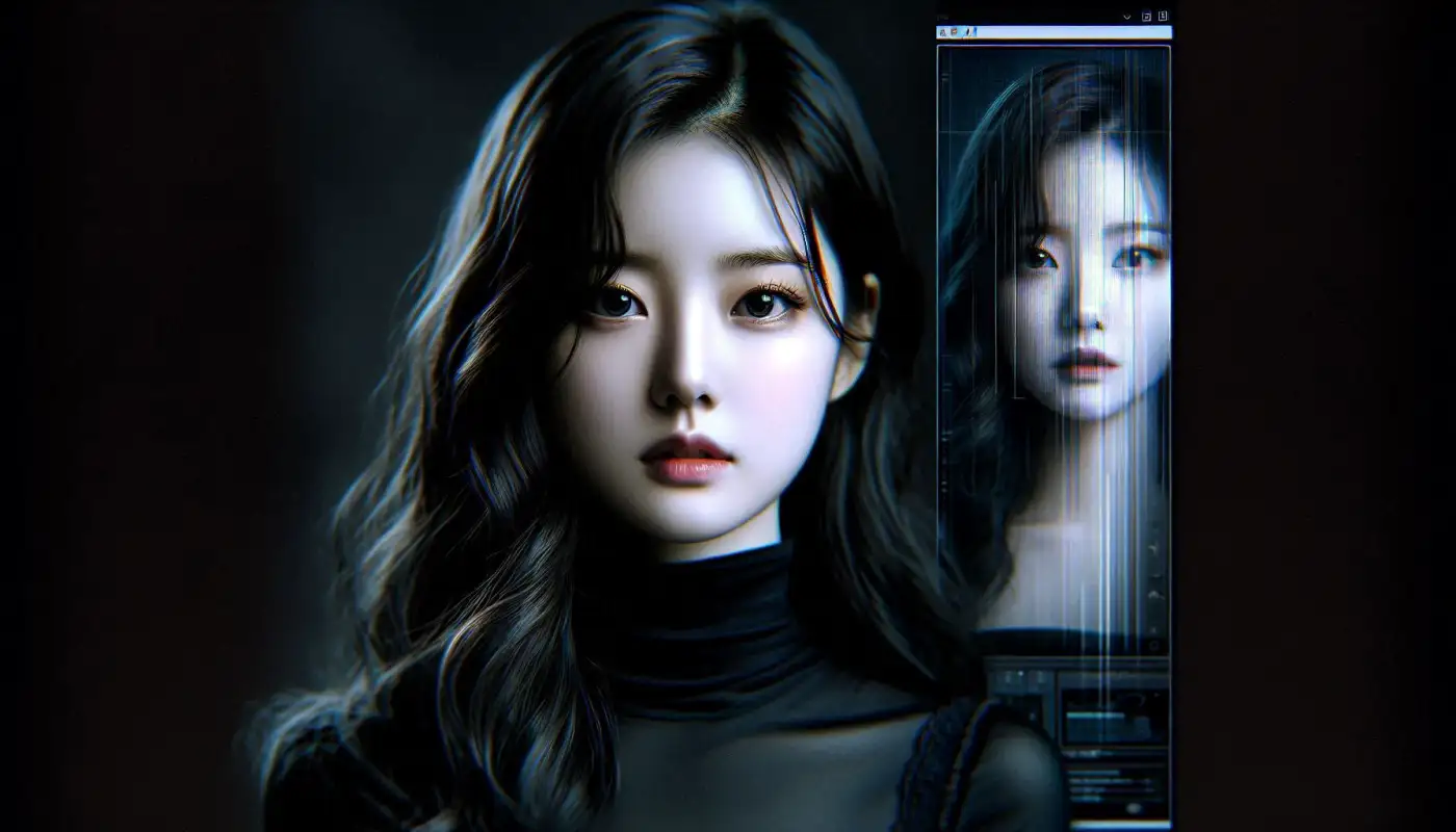 ai-프로필-사진-만들기하는-여성의-모습