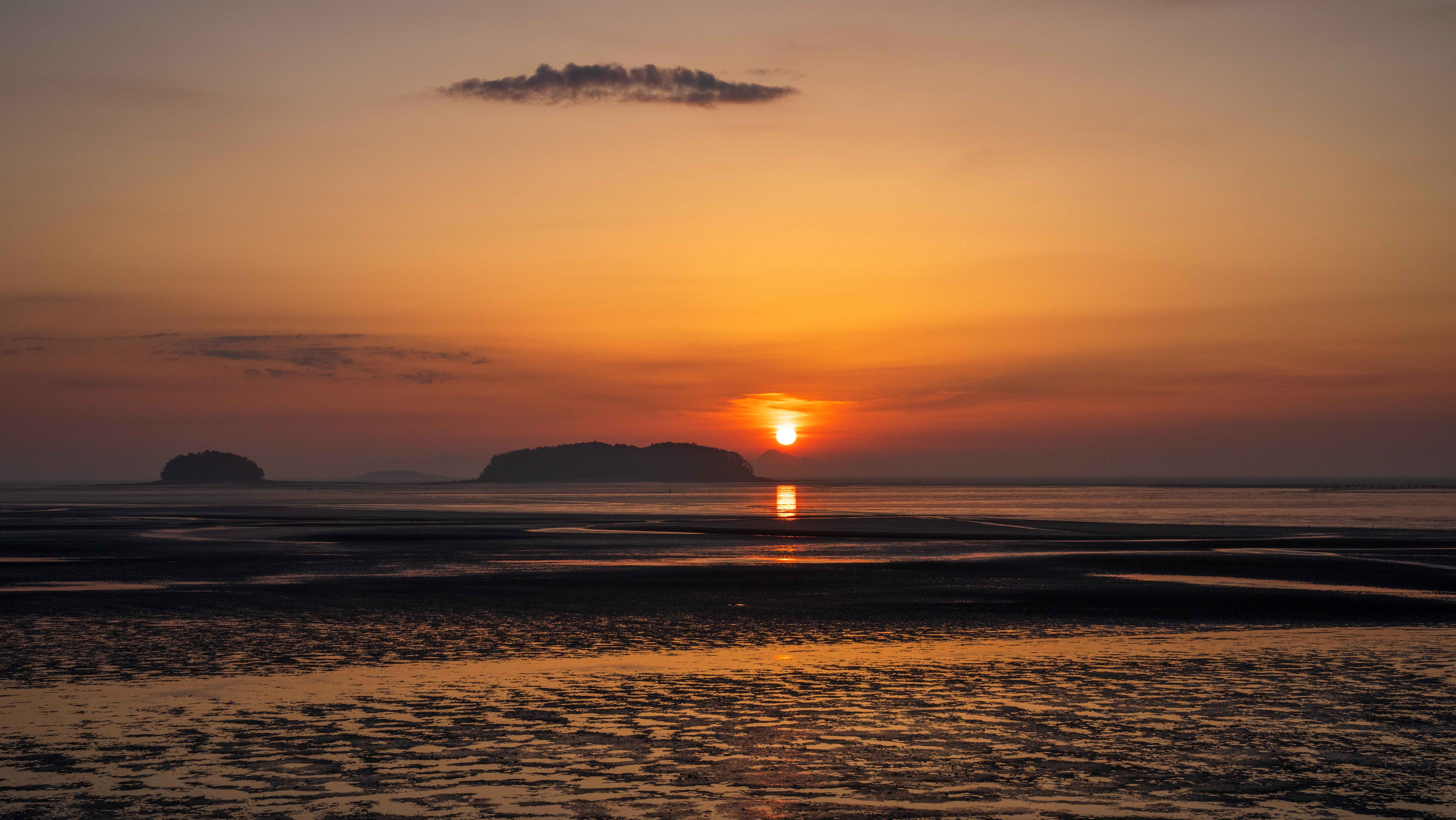 [ⓒ한국관광공사 포토코리아-김지호] 고창 갯벌 일몰 풍경