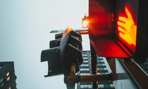 비보호 자회전 빨간불