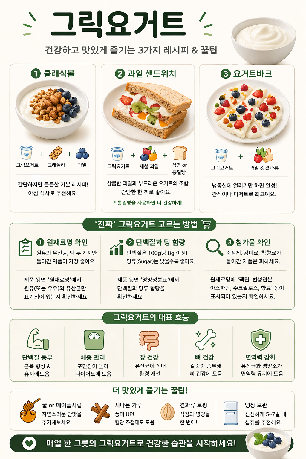 그릭 요거트 효능 3가지와 제대로 먹는 방법