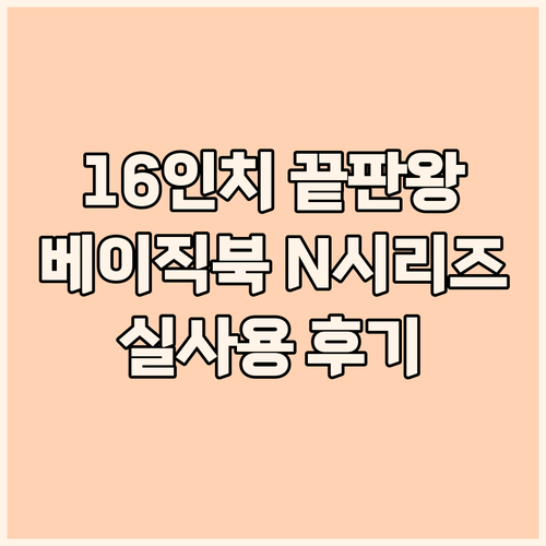 16인치 노트북 고민 끝! 베이직북 ..