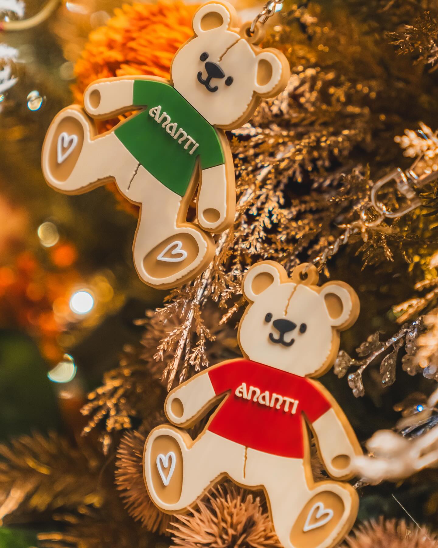 아난티 크리스마스 트리 빌리지 트리 장식품 곰돌이