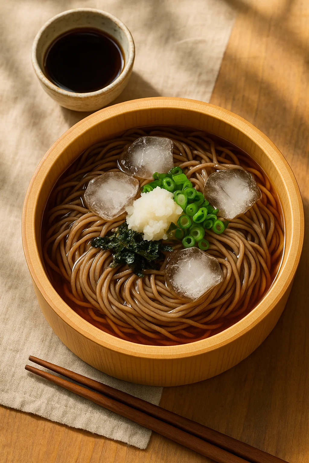 여름엔 역시 냉모밀, 메밀국수! 시원한 냉모밀 AI 이미지 만들기