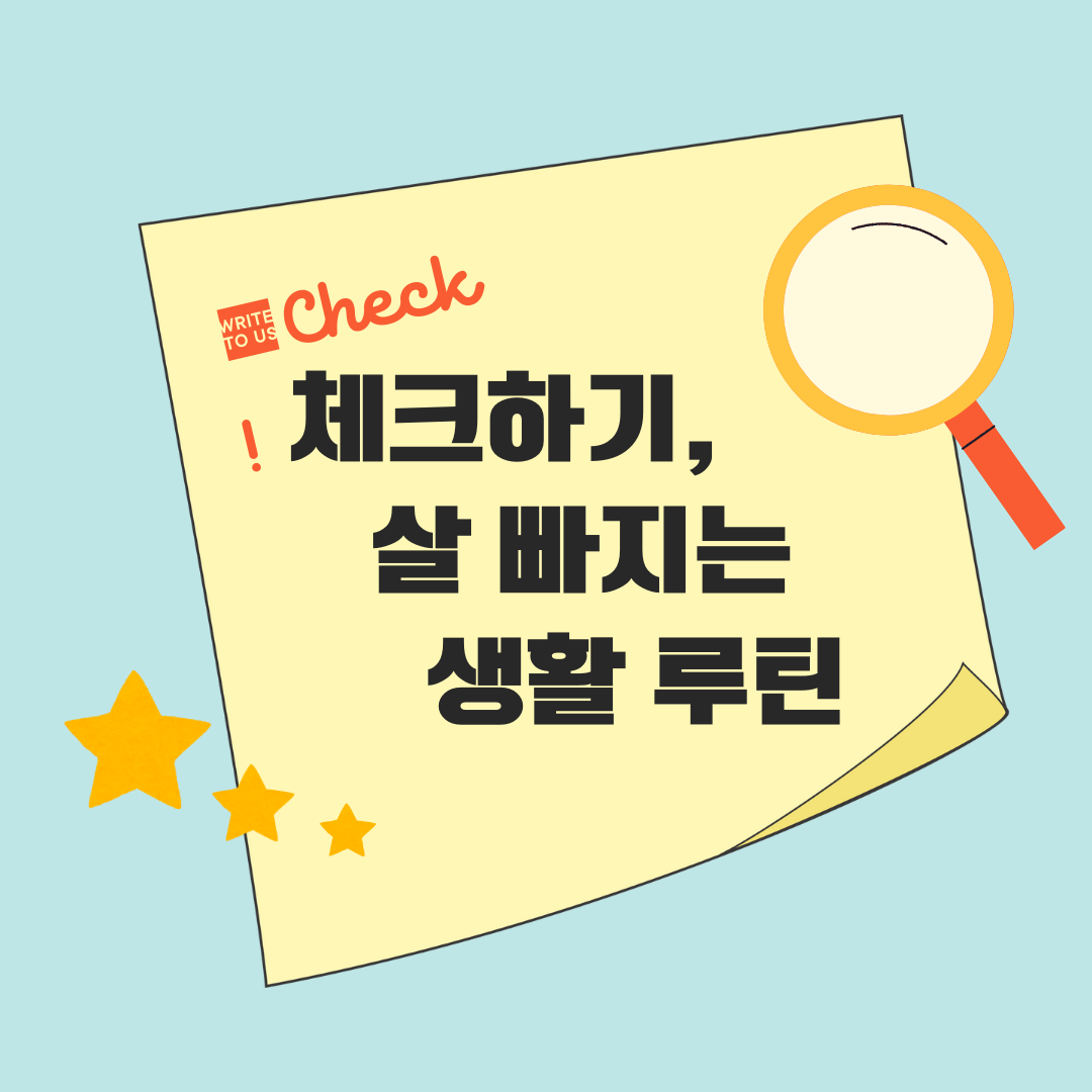 살 빠지는 생활 루틴 : 체크리스트