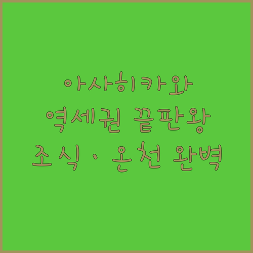 아사히카와 호텔 추천 베스트 4 역세..