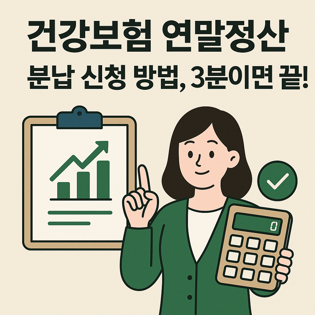 건강보험 연말정산 분납 신청 방법, 3분이면 끝!