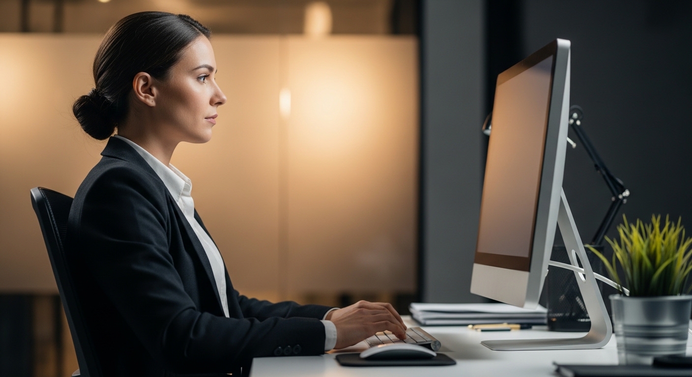 거북목과 어깨 통증을 예방하는 올바른 모니터 높이와 직장인 바른 자세