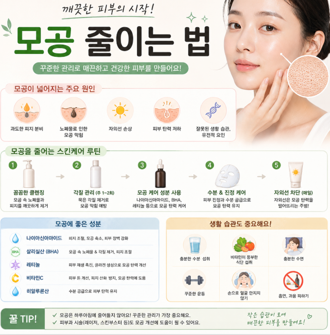 모공 줄이는 법