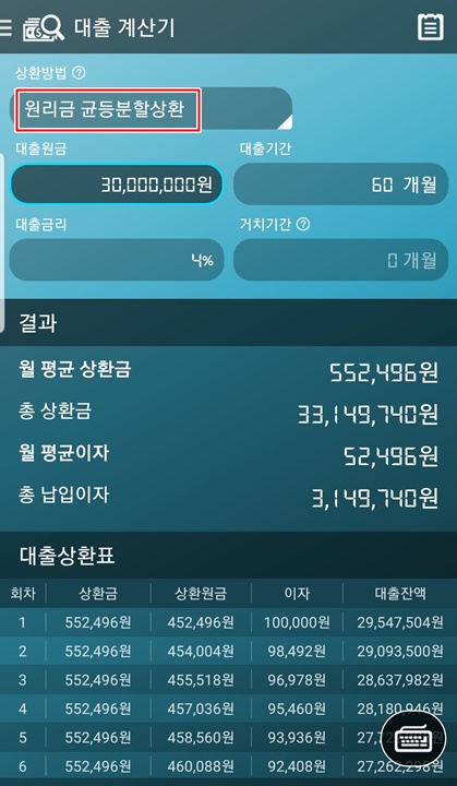 원리금균등분할