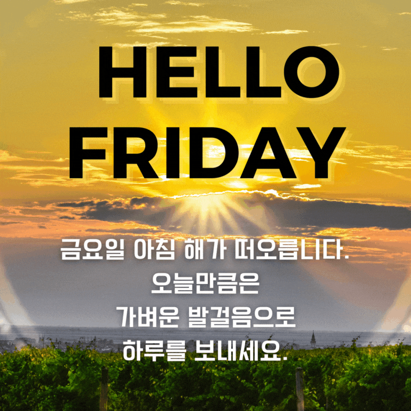 금요일 아침 인사말 모음 이미지