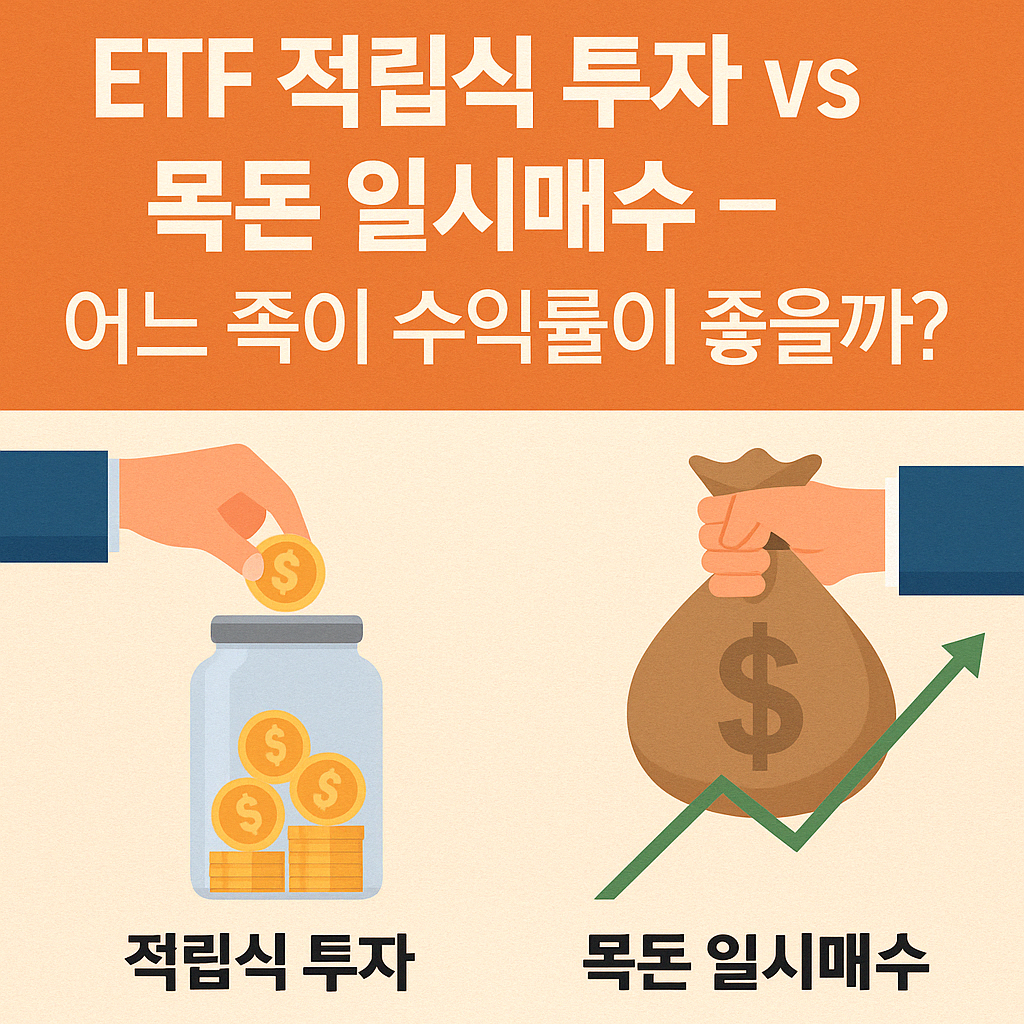 ETF 적립식 투자 vs 목돈 일시매수 예시 이미지