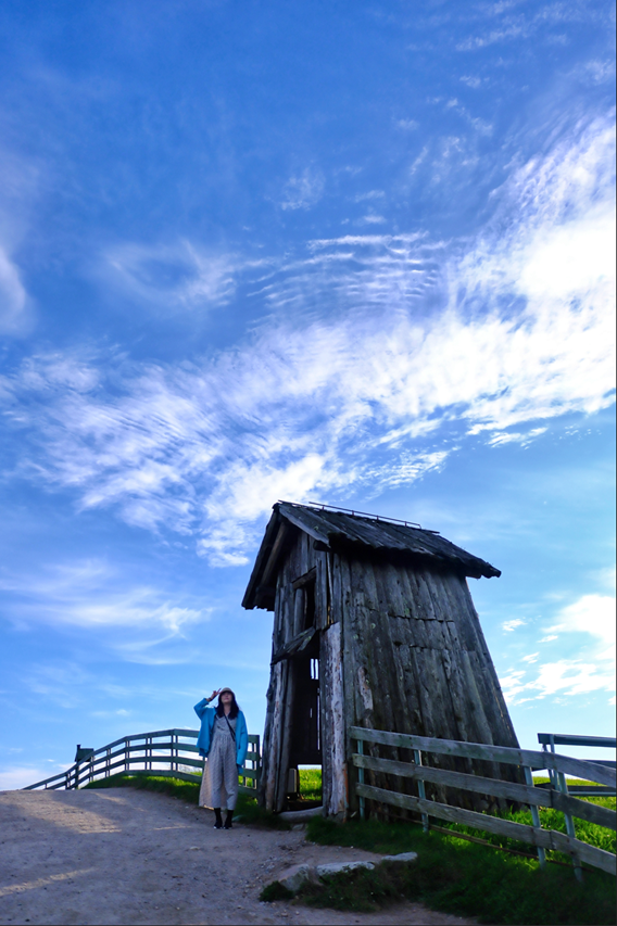 대관령 양떼 목장의 움막