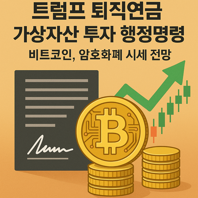 트럼프 퇴직연금 가상자산 투자 행정명령, 비트코인, 암호화폐 시세 전망
