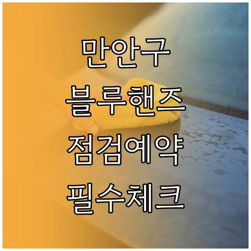 안양 만안구 블루핸즈 정기 점검 예약..